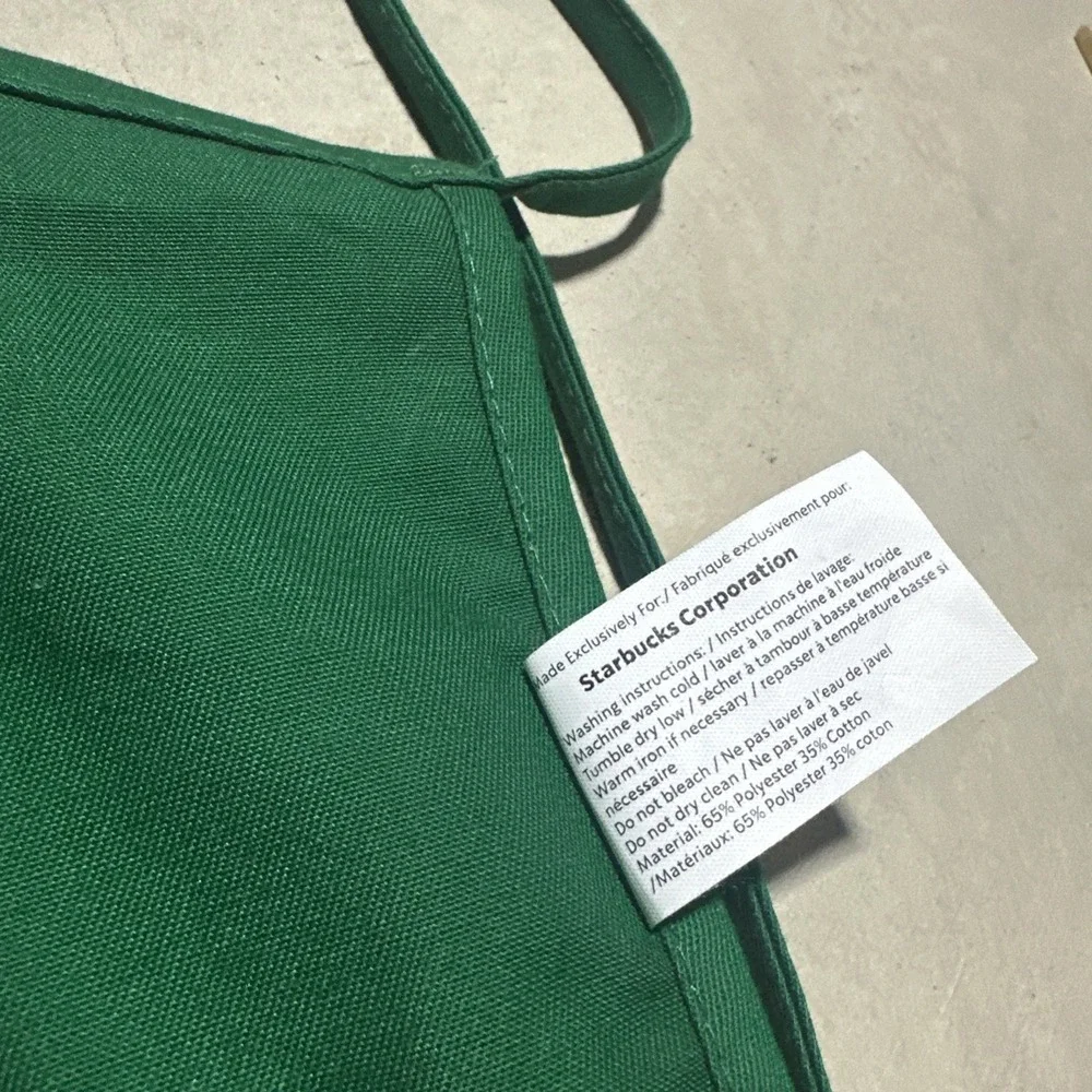 Starbucks Green Barista Apron Coffee Shop Uniform Adjustable 2 Pocket Siren Logo